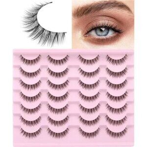 Eyelashes Wispy 10mm False Lashes Natural Look Fluffy 3D Mink Lashes